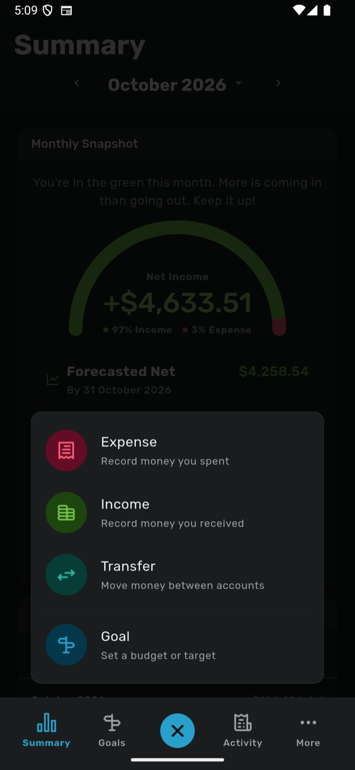 Savvy Expense Pro log your first expense